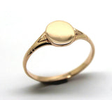 Kaedesigns New Genuine Size K1/2  Solid New 9ct Yellow, Rose or White Gold Oval Signet Ring