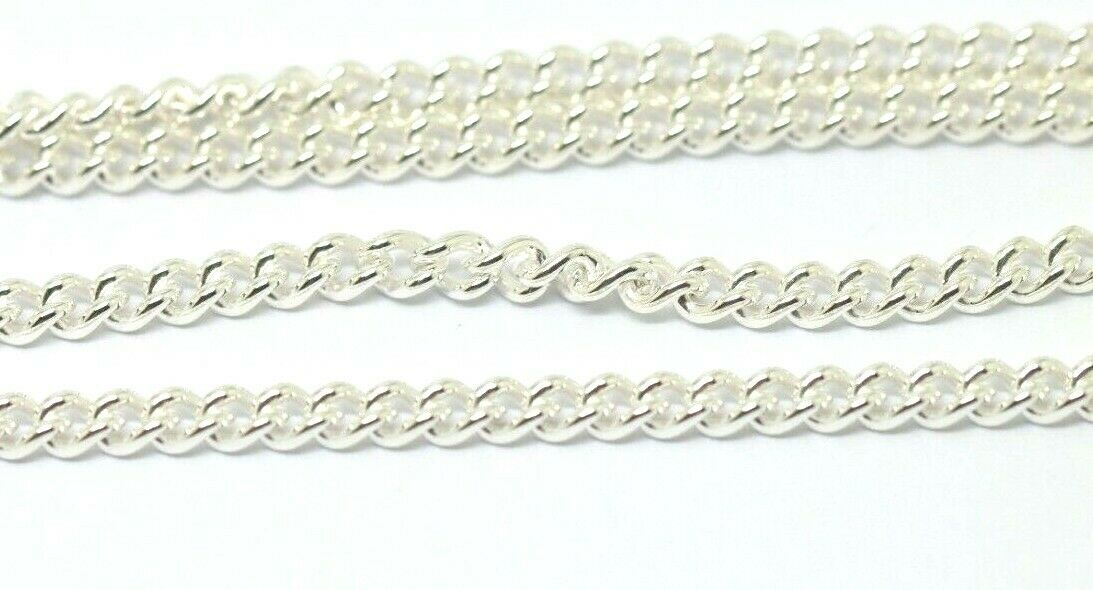 Sterling Silver Diamond Cut Round Kerb Curb Link Necklace Chain *Many sizes available