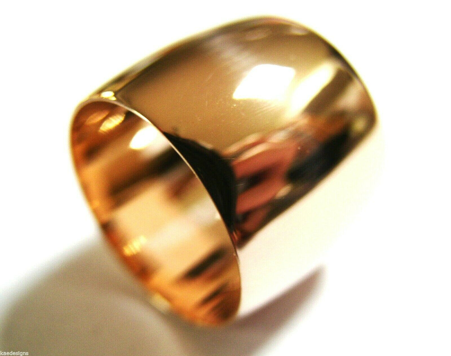 Size T Genuine Huge Genuine 9K 9ct Yellow, Rose or White Gold Full Solid 15mm Extra Wide Band Ring