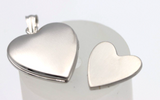 Sterling Silver 20mm Plain Memorial Heart Brushed/Polished Locket *Free post