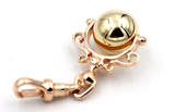 Kaedesigns New Genuine 9ct Yellow & Rose Gold Swivel 12mm Ball Spinner Pendant