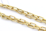 Handmade Heavy 9ct Yellow, Rose or White Gold Paper Clip Paperclip Chain Necklace