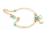 Genuine 14ct Yellow Gold Baby Bangle Charms, Star, Butterfly, Eye - Free post