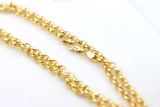 Genuine 9ct Rose or 9ct Yellow Gold Oval Belcher Chain Necklace 60cm