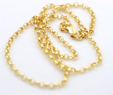 Genuine 9ct Rose or 9ct Yellow Gold Oval Belcher Chain Necklace 60cm
