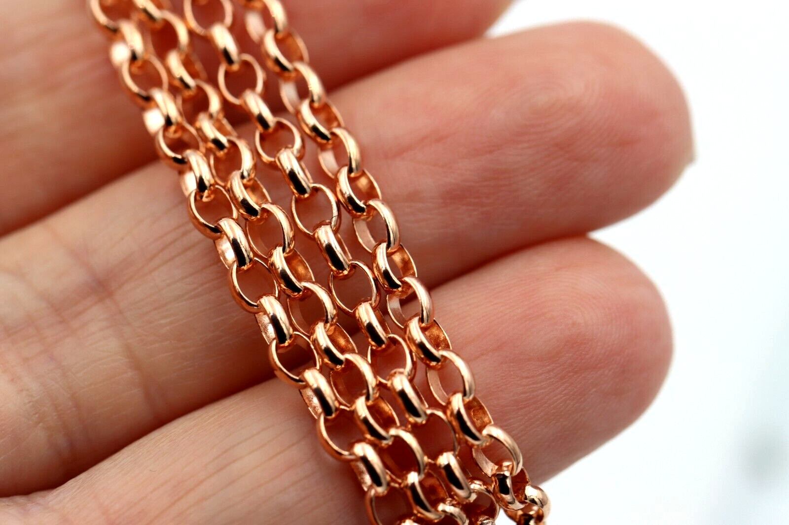 Rose gold belcher hot sale chain necklace