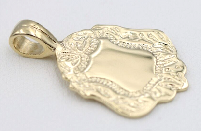 Kaedesigns New Genuine Solid 9K 9ct Yellow, Rose or White Gold Shield FOB Pendant