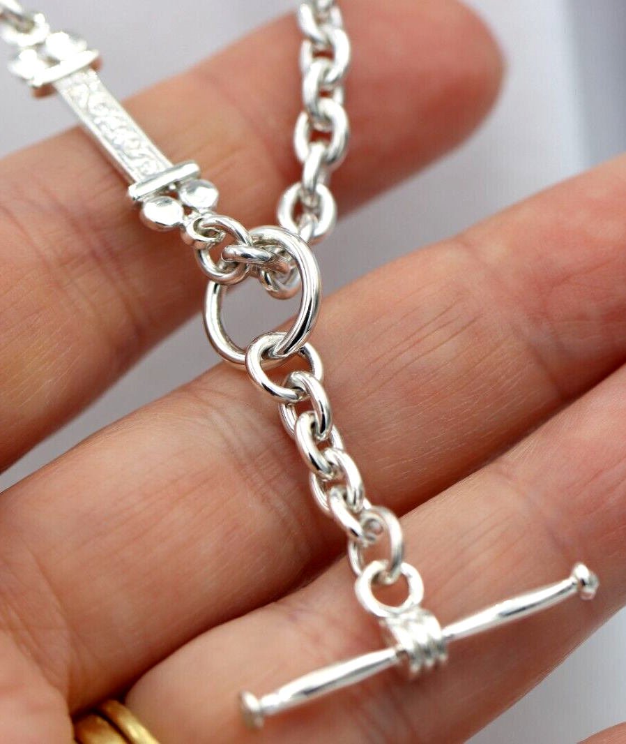 Silver online fob necklace