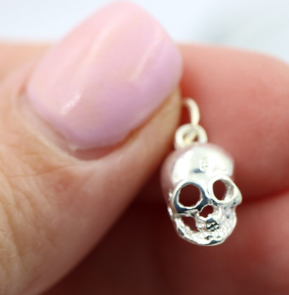 Genuine Sterling Silver 925 Skull Pendant / Charm