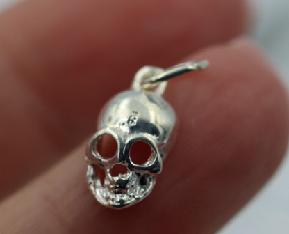 Genuine Sterling Silver 925 Skull Pendant / Charm