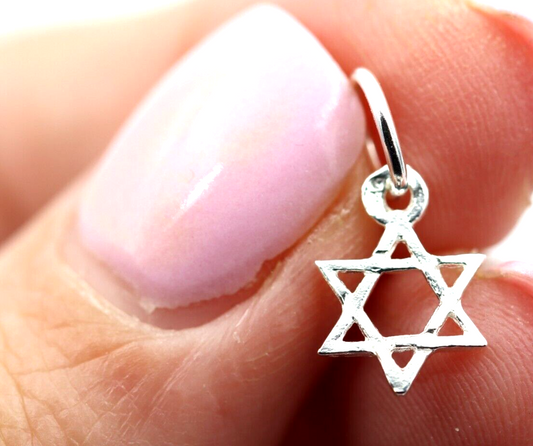 Sterling Silver 925 Moving Star of David Pendant / Charm