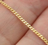 Genuine 9ct Yellow Gold Curb Necklace / Chain 2.34gms 40cm *Free express post