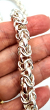 Fine Silver 999 Kerb Byzantine Heavy Bracelet 21cm 53g *Free Express Post In Australia