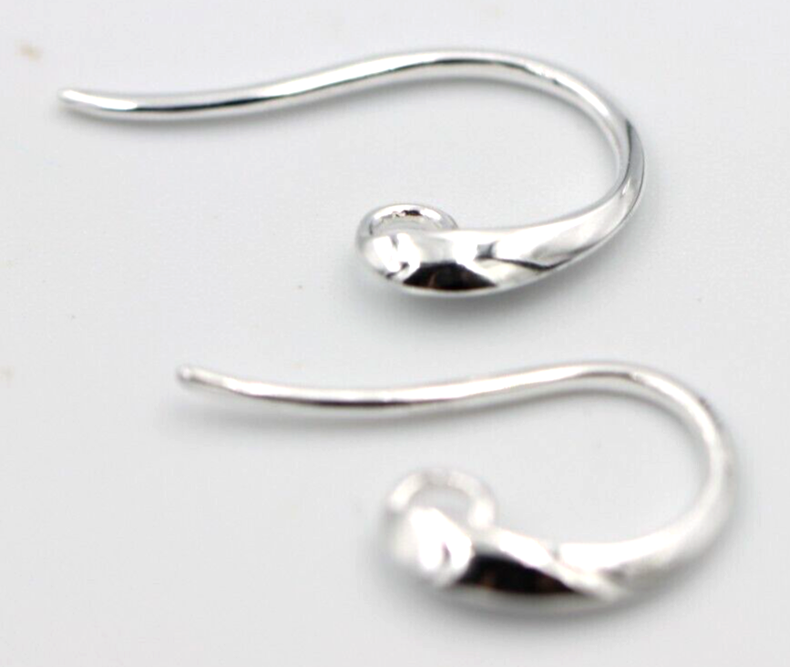 Genuine Sterling Silver Earring Hooks For Earrings Open Wire