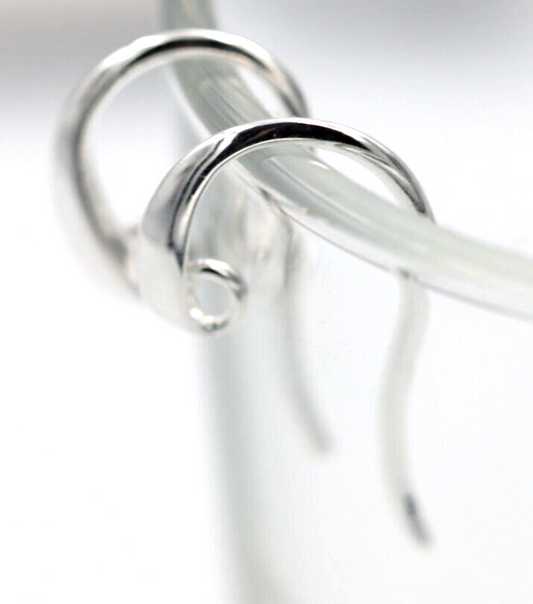 Genuine Sterling Silver Earring Hooks For Earrings Open Wire