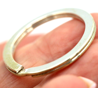 Genuine Sterling Silver 925 / Sterling Silver Gold Plated Yellow or Rose Split Key Ring Clasp Key Chain Keychain Diameter 30mm