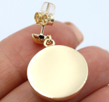 Genuine New 9ct Yellow Gold 18mm Half Ball Stud Ball Earrings *Free Express Post