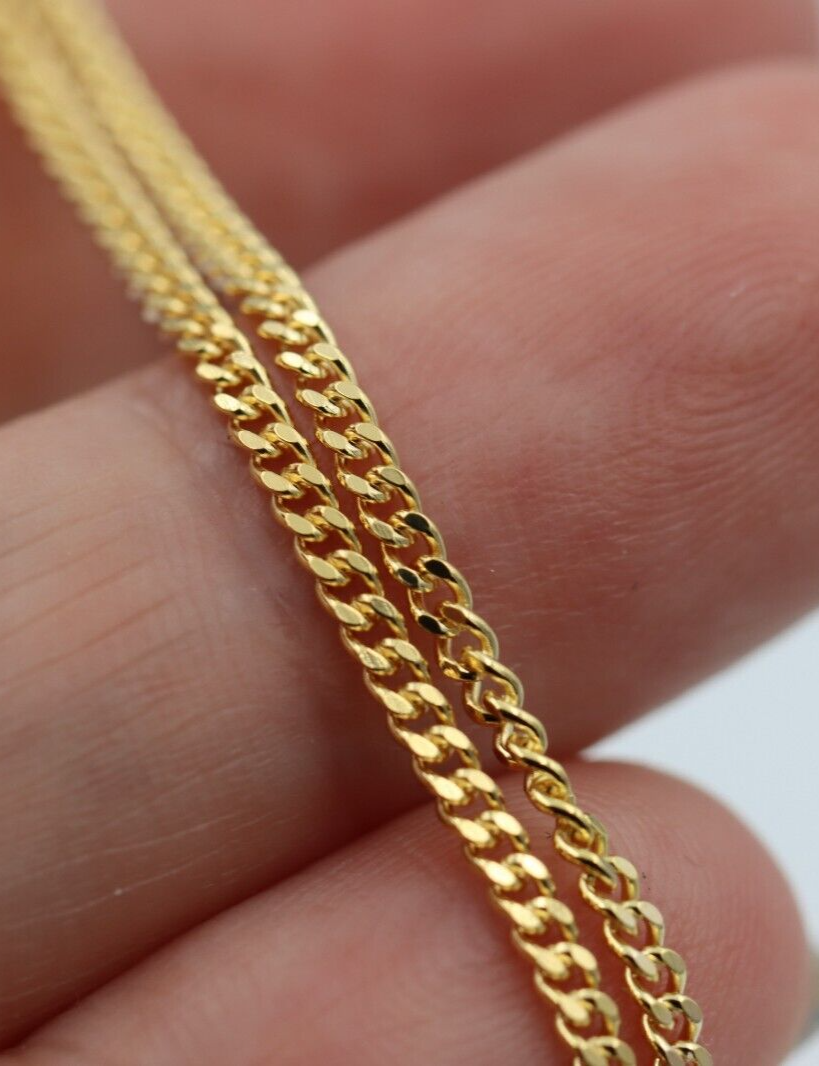 Genuine New 9ct 9k Solid Yellow Gold 25cm Curb Kerb Anklet