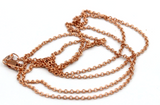 Genuine 9ct Rose Gold Belcher / Cable Chain Necklace 70cm 3.75 grams