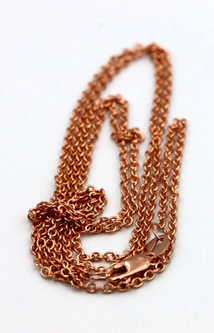 Genuine 9ct Rose Gold Belcher / Cable Chain Necklace 70cm 3.75 grams