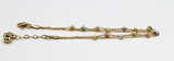 Genuine 14ct Yellow, Rose & White Gold Delicate 21cm Bracelet