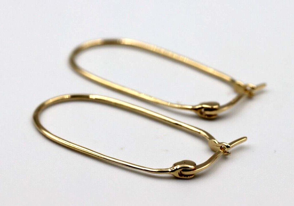 Kaedesigns New Genuine 9ct 9K Yellow or Rose Gold Large Hook Earrings