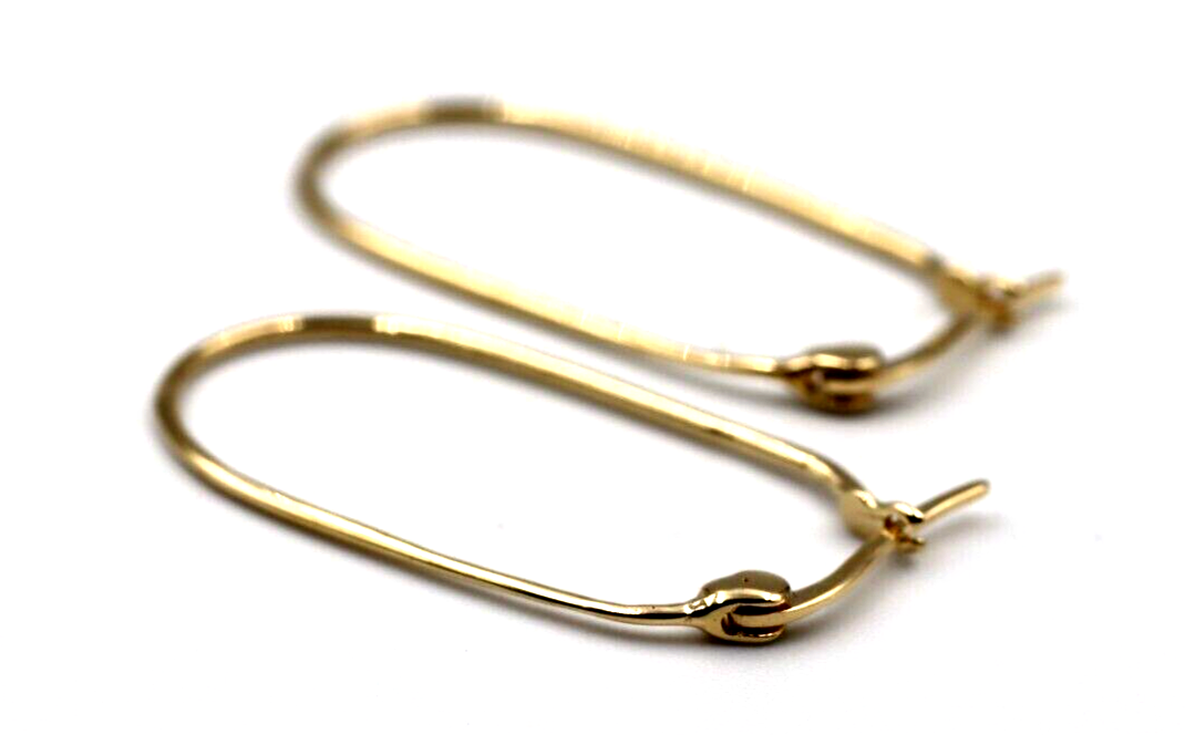 Kaedesigns New Genuine 9ct 9K Yellow or Rose Gold Large Hook Earrings