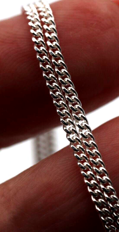 Sterling Silver 925 1.75mm Kerb Curb Link Chain 4.5 Grams 50cm