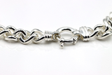 Heavy 112g Sterling Silver 50cm Curb Kerb Chain Necklace + Bolt Ring