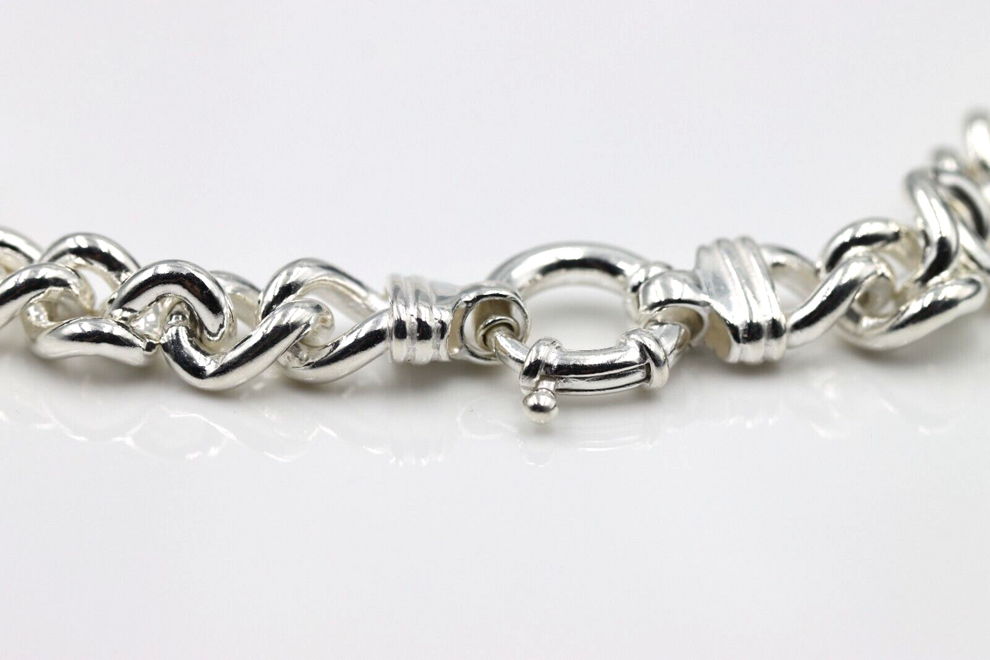 Heavy 112g Sterling Silver 50cm Curb Kerb Chain Necklace + Bolt Ring