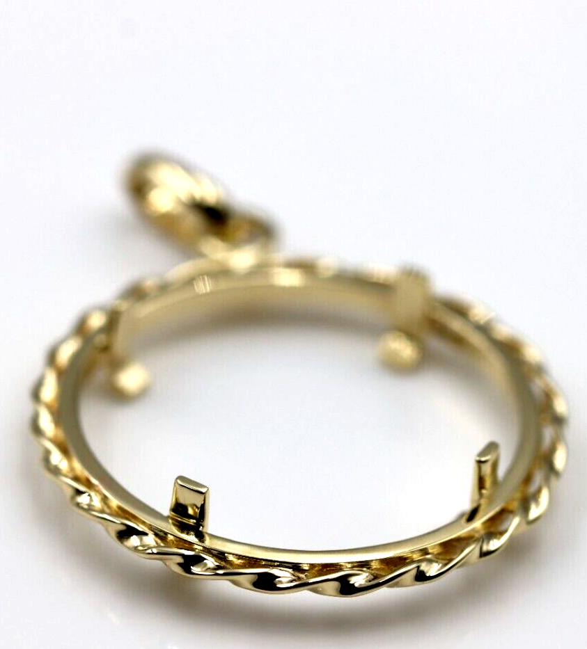 Genuine 9k 9ct Yellow Gold Half Sovereign Claw Set Coin Frame