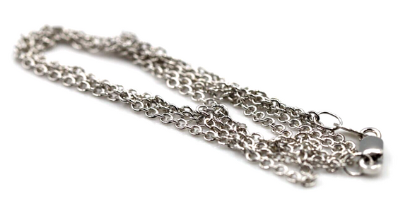 Genuine 9ct White Gold Belcher / Cable Chain 3.1 Grams 50cm *Free Express Post In Oz*