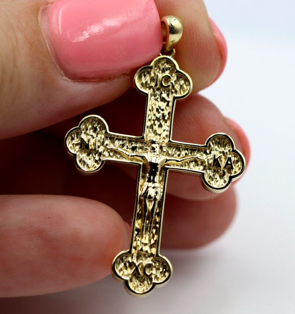 Greek orthodox 2025 14k gold cross