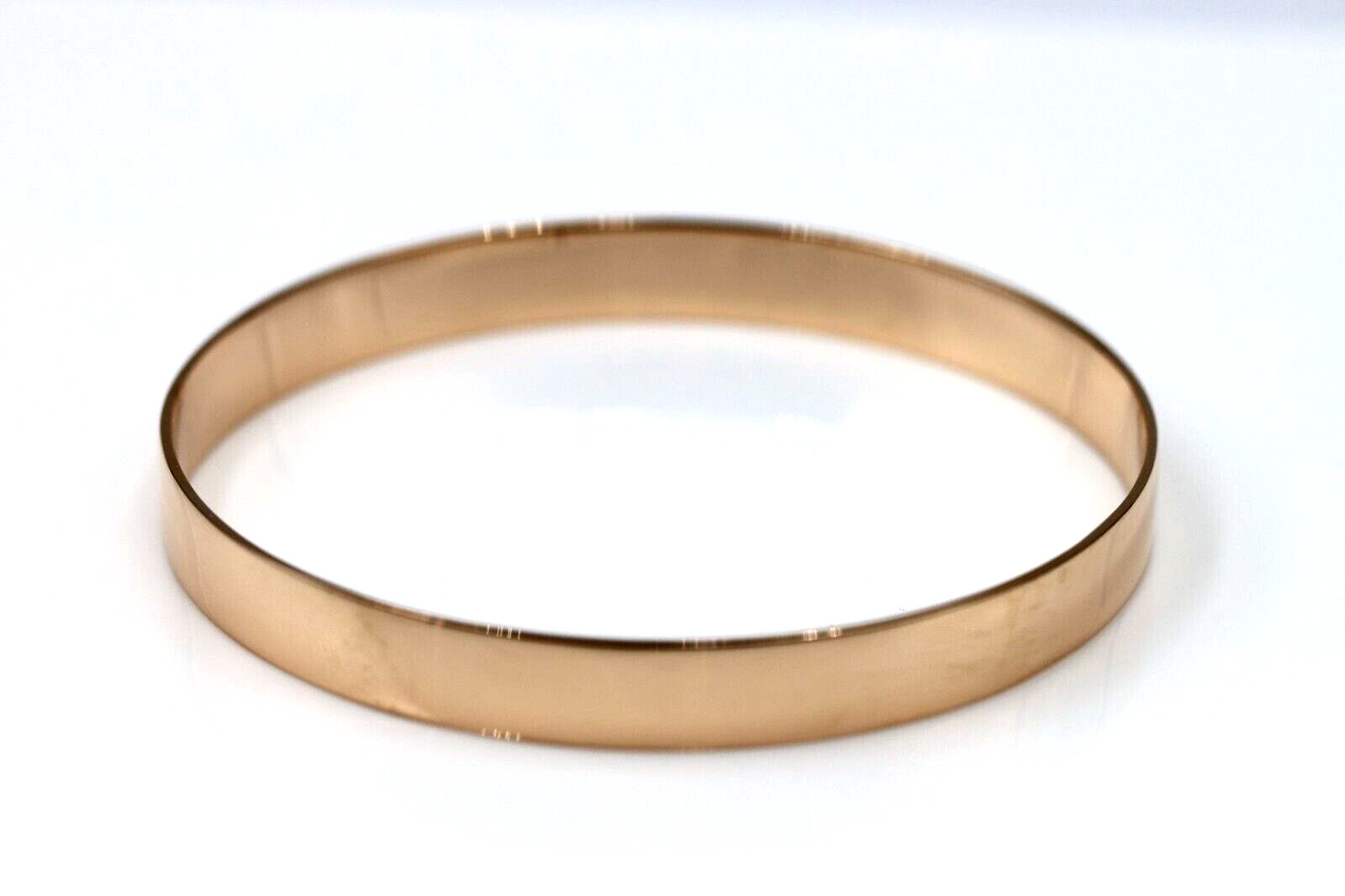 Genuine 9ct 9kt FULL SOLID Heavy Yellow, Rose or White gold 8mm wide 65mm inside diameter Bangle