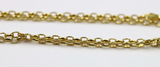 Sterling Silver Yellow Gold Triple Plated 50cm Belcher Chain Necklace -Free post