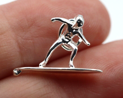 Kaedesigns New Sterling Silver Solid Surfer Pendant / Charm