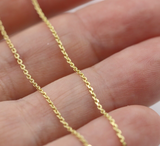 Genuine 14ct Yellow Gold Thin Cable Chain Necklace 1.7grams 50cm- Free post