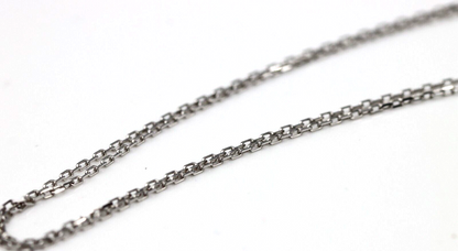 Genuine 14ct White Gold Thin Cable Chain Necklace 1.9grams 45cm- Free post