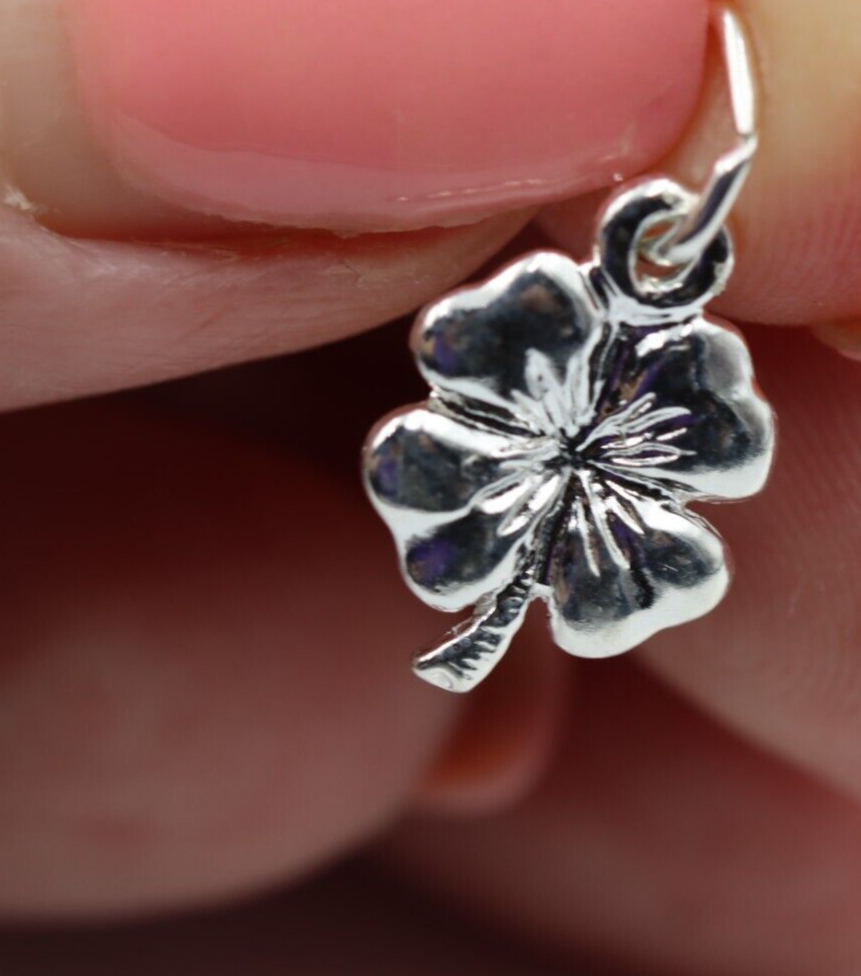 Kaedesigns Sterling Silver 925 Four Leaf Clover Pendant / Charm