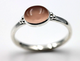 Sterling Silver 925 Natural Pink Rose Quartz Solid 925 Ring * Choose your size