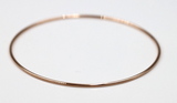 Genuine 9ct 9kt SOLID Yellow, Rose or White Gold Thin 1.3mm GOLF bangle 65mm inside diameter