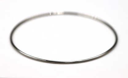 Genuine 9ct 9kt SOLID Yellow, Rose or White Gold Thin 1.3mm GOLF bangle 60mm inside diameter