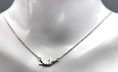 Sterling Silver 925 48cm Butterfly Fine Chain Charm Necklace