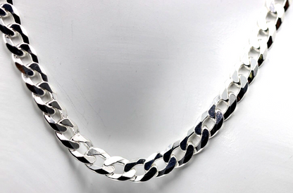 Sterling Silver 925 5.5mm Flat Kerb Curb Chain Chain Necklace 50cm 24g (last one)