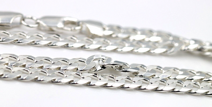 Sterling Silver 925 5.5mm Flat Kerb Curb Chain Chain Necklace 50cm 24g (last one)