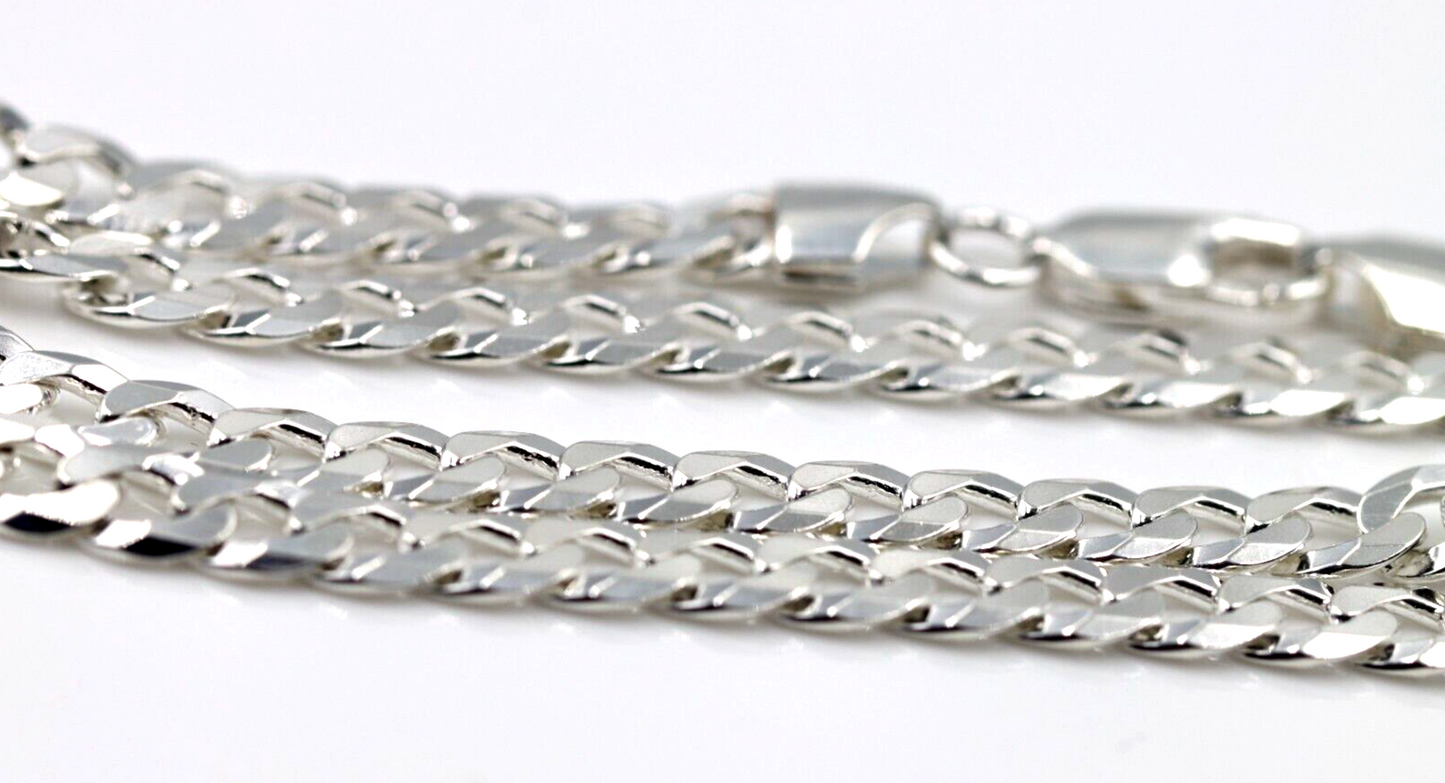 Sterling Silver 925 5.5mm Flat Kerb Curb Chain Chain Necklace 50cm 24g (last one)