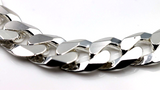 Solid Sterling Silver 925 9.7mm Wide Flat Kerb Curb Bracelet 20cm (last one) - Free Post