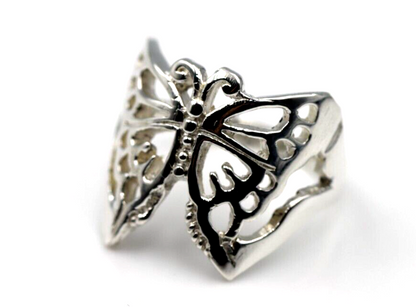 Kaedesigns, Genuine Sterling Silver 925 Solid Large Butterfly Ring 236