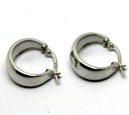 Genuine 9ct 9k 8mm Wide Yellow, Rose or White Gold 375, Hoop Full Solid Earrings