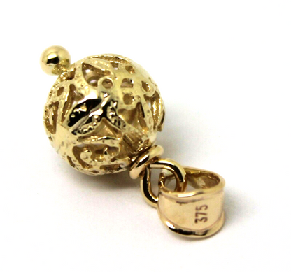 Kaedesigns New Genuine 9ct 9K Yellow, Rose or White Gold 10mm Filigree Ball Pendant